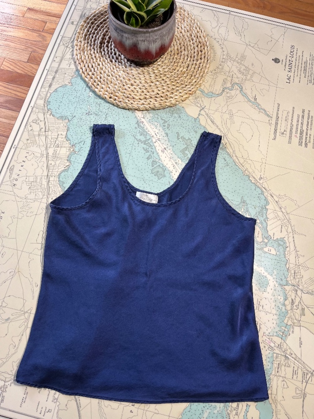 Vintage 90s NK Lingerie Sleeveless Silk Tank Top